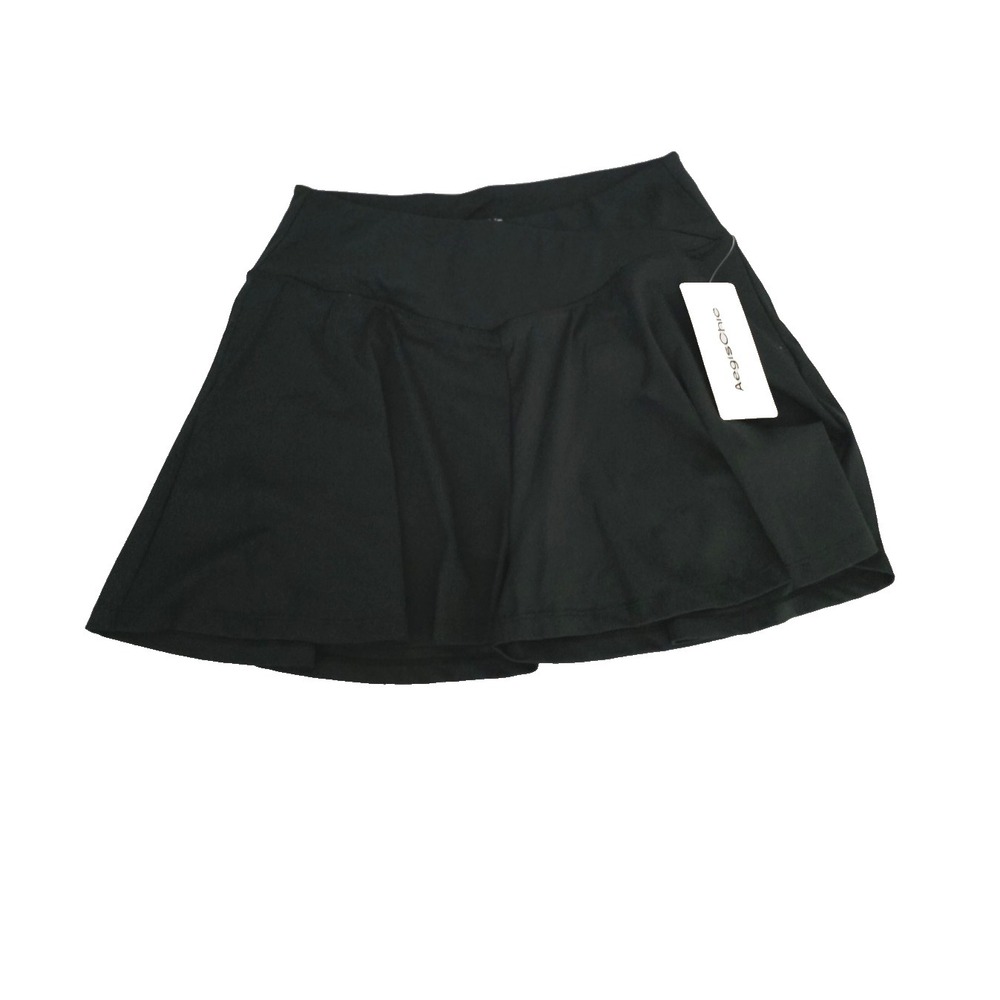 AegisChic Athletic Shorts/Skort Womens NEW w/tags Large Black Tennis Pickleball